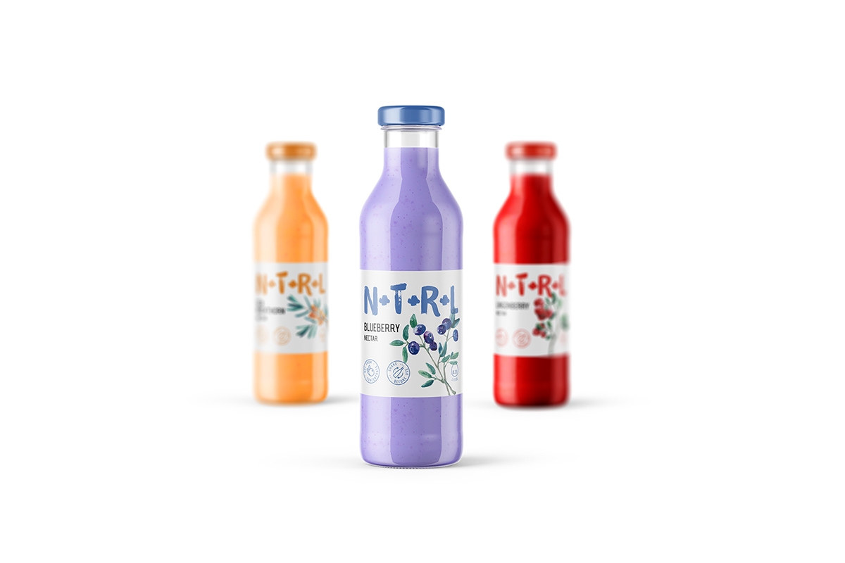 天然飲料，果汁的 品牌的包裝設(shè)計(jì)