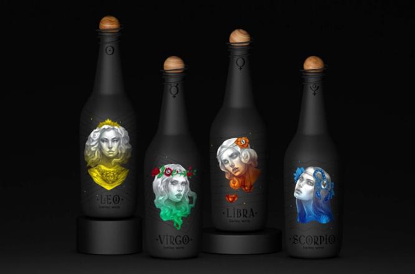 十二星座化身冷艷美女，與你共飲葡萄酒